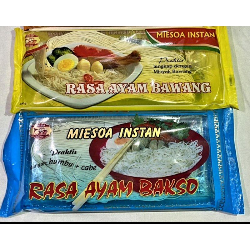 

Misua/Miesoa Instans 2 rasa (ayam bawang & ayam bakso)