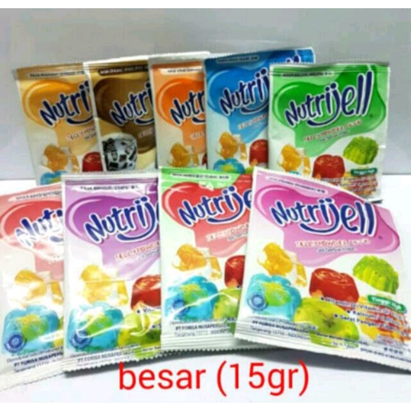 

1 BOX AGAR NUTRIJELL BESAR 15 GR VARIAN BUAH / JELLY POWDER