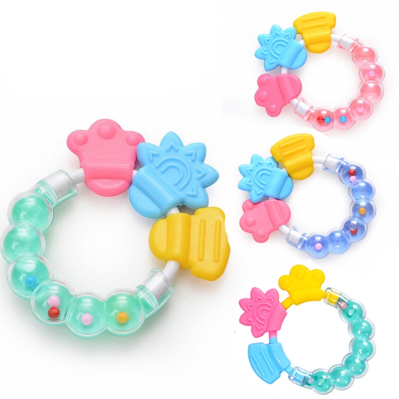 BOSJKT0096 Mainan Teether Genggam Bayi Dengan Rattle