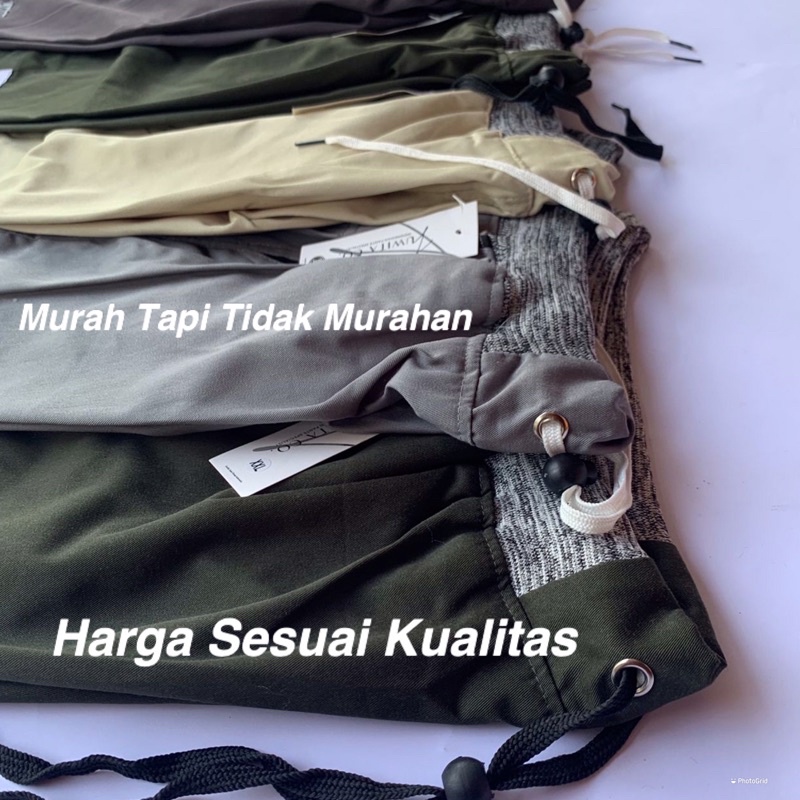 CELANA KOLOR PENDEK PRIA CHINO KARGO All Size Bahan Katun Pinggang Karet