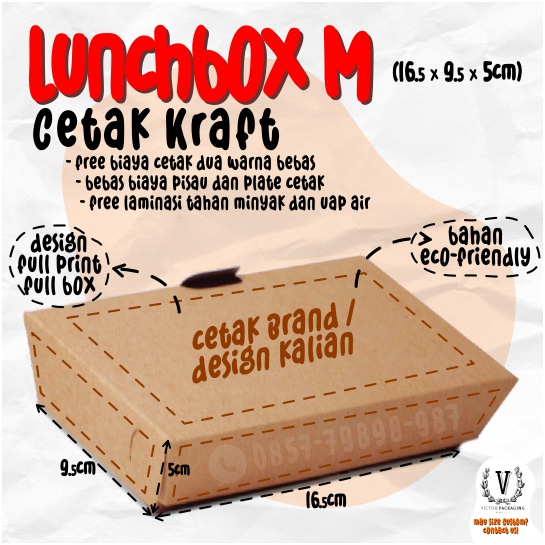 

Cetak Kraft Lunch Box M