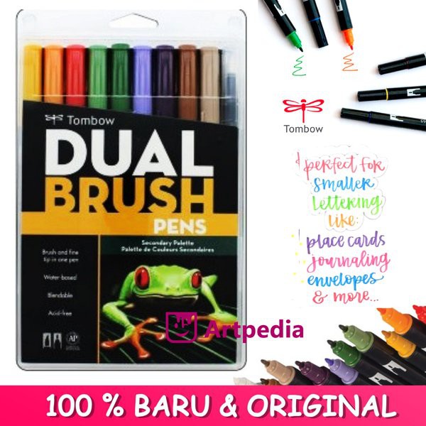 

Terbaru Tombow Dual Brush Pen Set with Brush - Secondary Palette pack of 10 Diskon