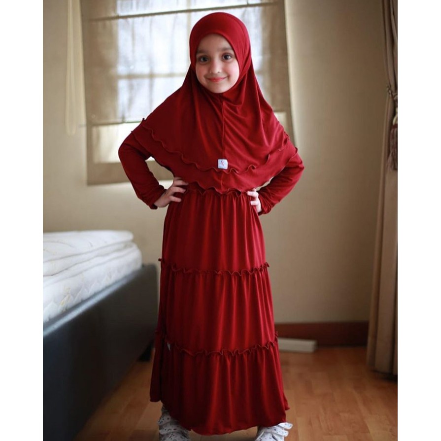 Set Gamis Daily Alya by Aliyah Kids (Size 1-10) / Set Gamis Anak