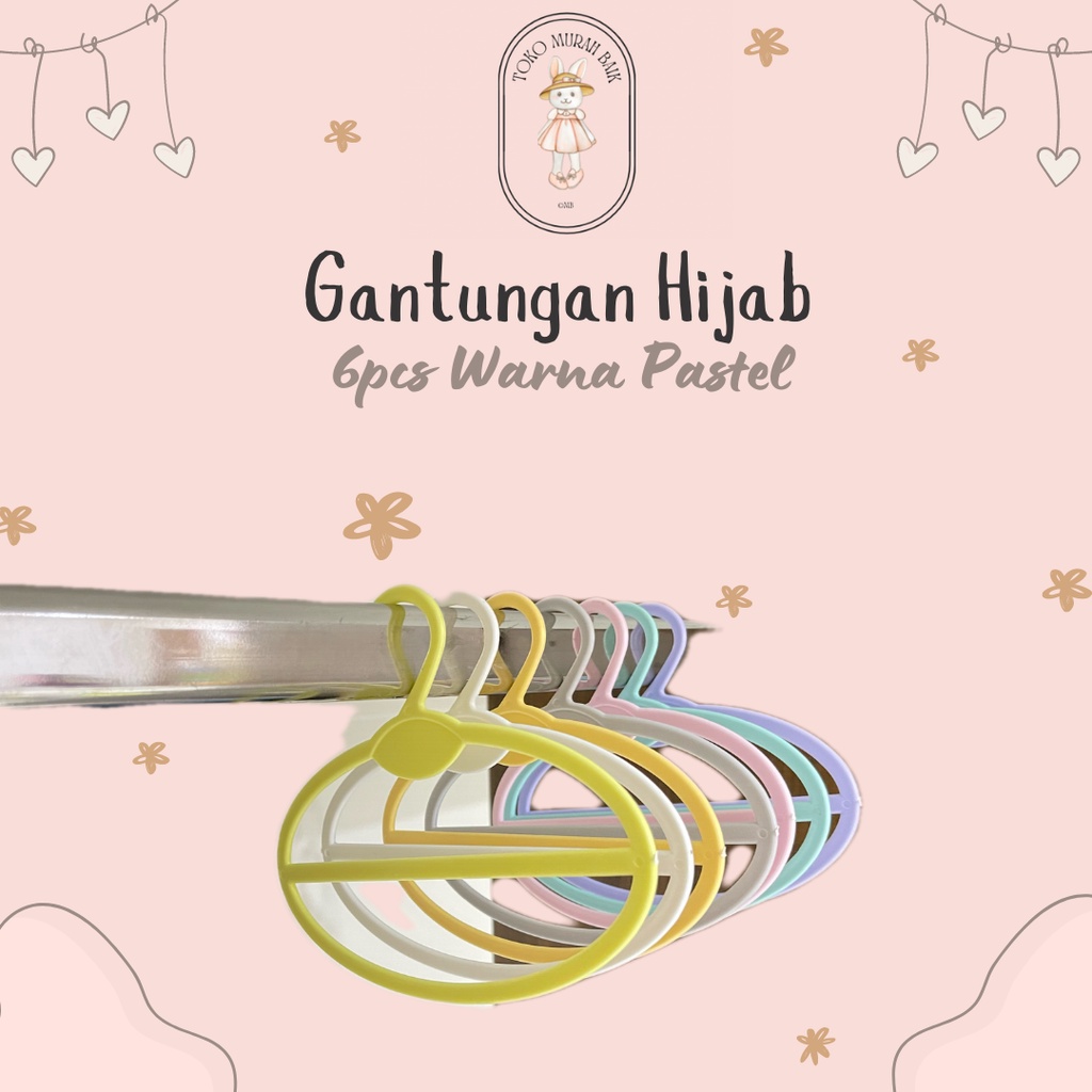 GANTUNGAN JILBAB - 1PCS HANGER BULAT / OVAL - GANTUNGAN KECIL - GANTUNGAN MUKENA HIJAB MB OFFICIAL
