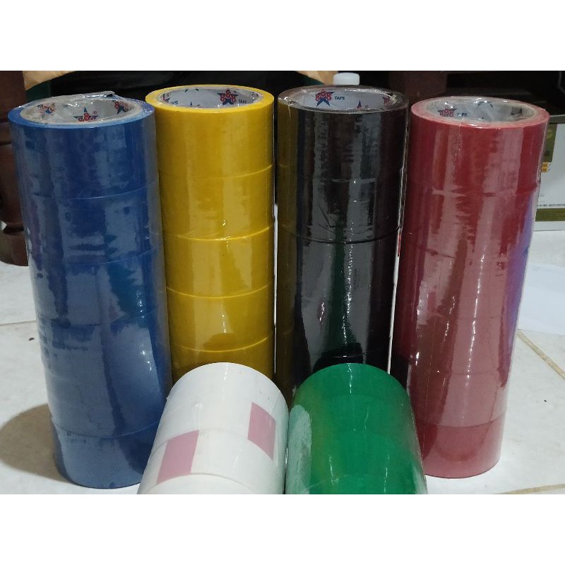 

LAKBAN WARNA WARNI 48MM×72 YARD (6 WARNA) KUALITAS SUPER