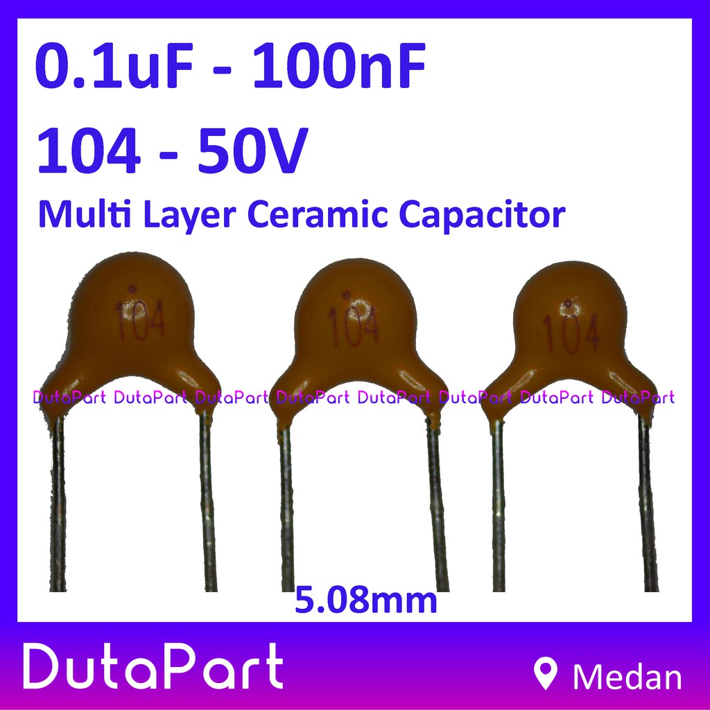 0.1uF 100nF 104 50V Multilayer Ceramic Capacitor Keramik Kapasitor