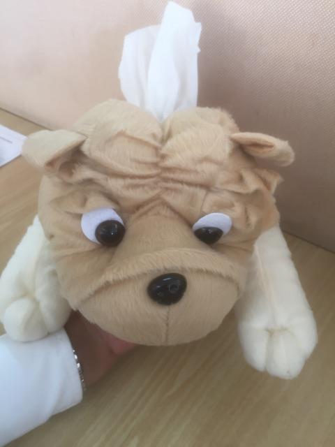 Kotak Tempat Sarung Tisu Tissue Anjing Doggy Shar Pei