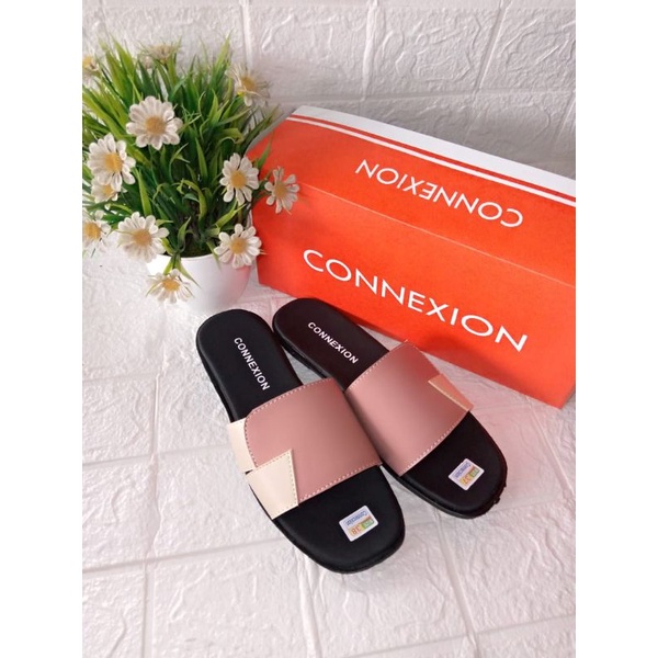 Sandal slop conexion kombinasi/sandal wanita terbaru