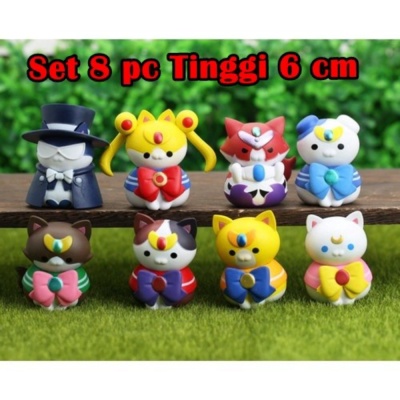 

Sailor - Figure Limited Project Cat set Moon Mega Sailor Unik Mewn 8 pc