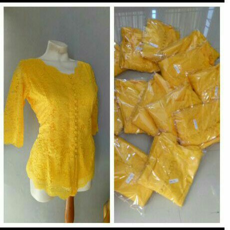 kebaya brokat berlapis furing