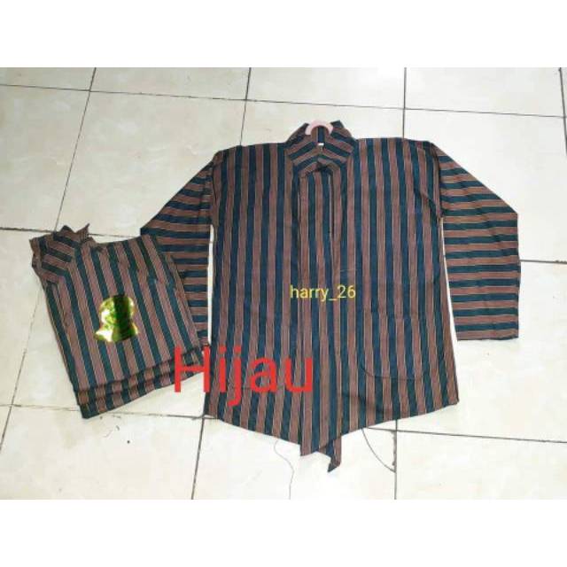 Surjan Lurik hijau / Baju lurik / Baju adat jawa