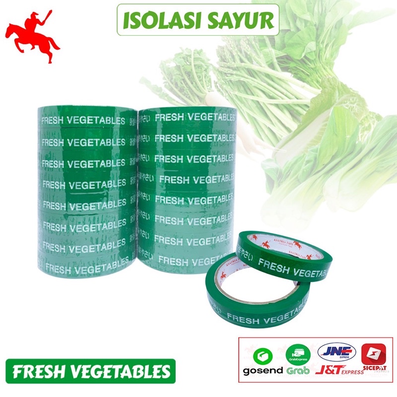 Isolasi / Isolasi sayur  fresh vegetable/ Lakban fresh vegetable sayur warna hijau
