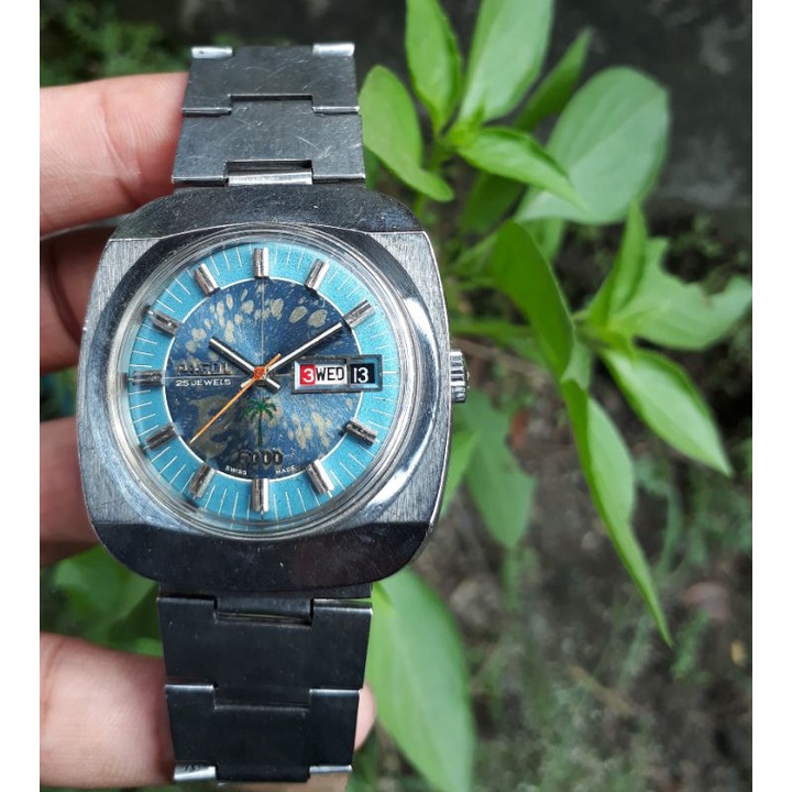Jual Jam Tangan Pagol 5000 Automatic Original Very Rare Item Blue Dial Shopee Indonesia