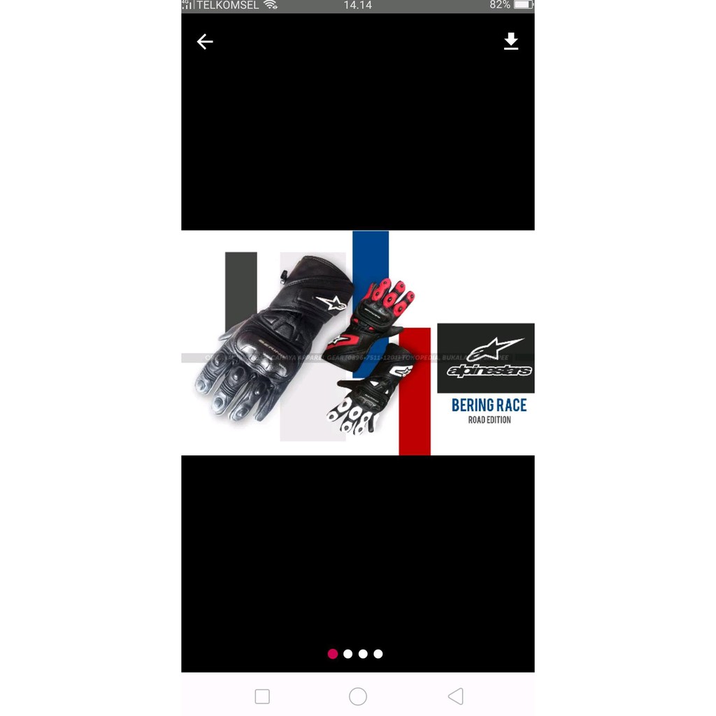 sarung tangan road race alpinestar