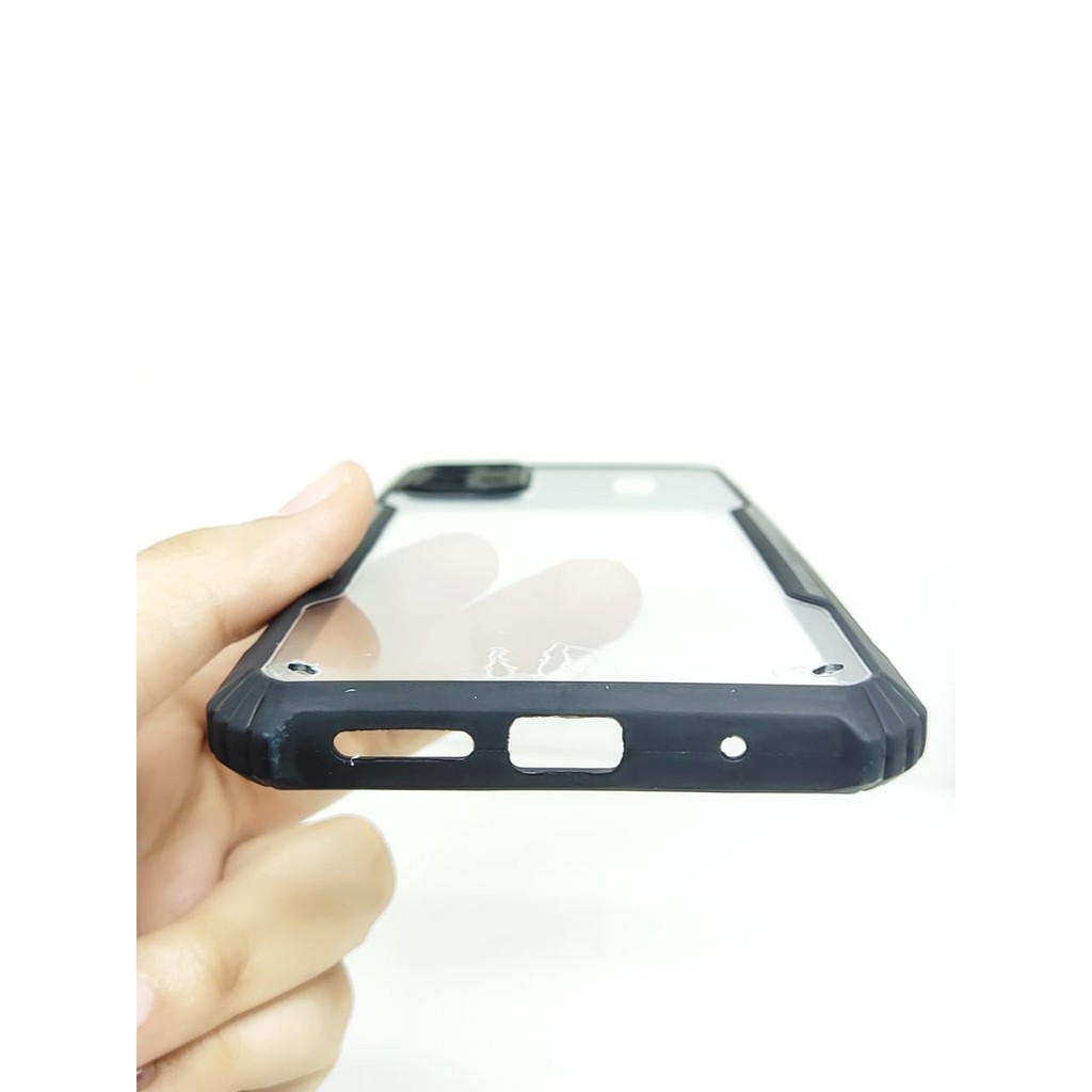 Anti Shocking Redmi 9T 6.53 Inch Hardcase Fusion List Hitam Acrylic Case