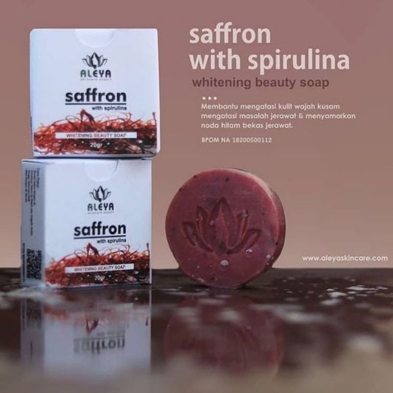 SABUN SAFFRON PLUS SPIRULINA ORIGINAL BY ALEYA