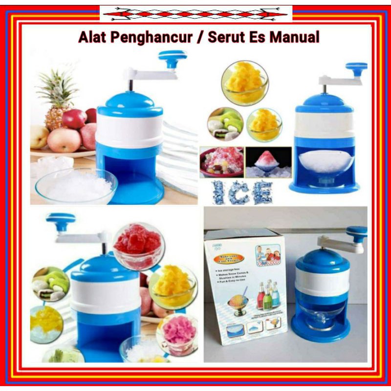 Alat Serut Penghancur Es Batu Manual Tanpa Listrik dan Batre