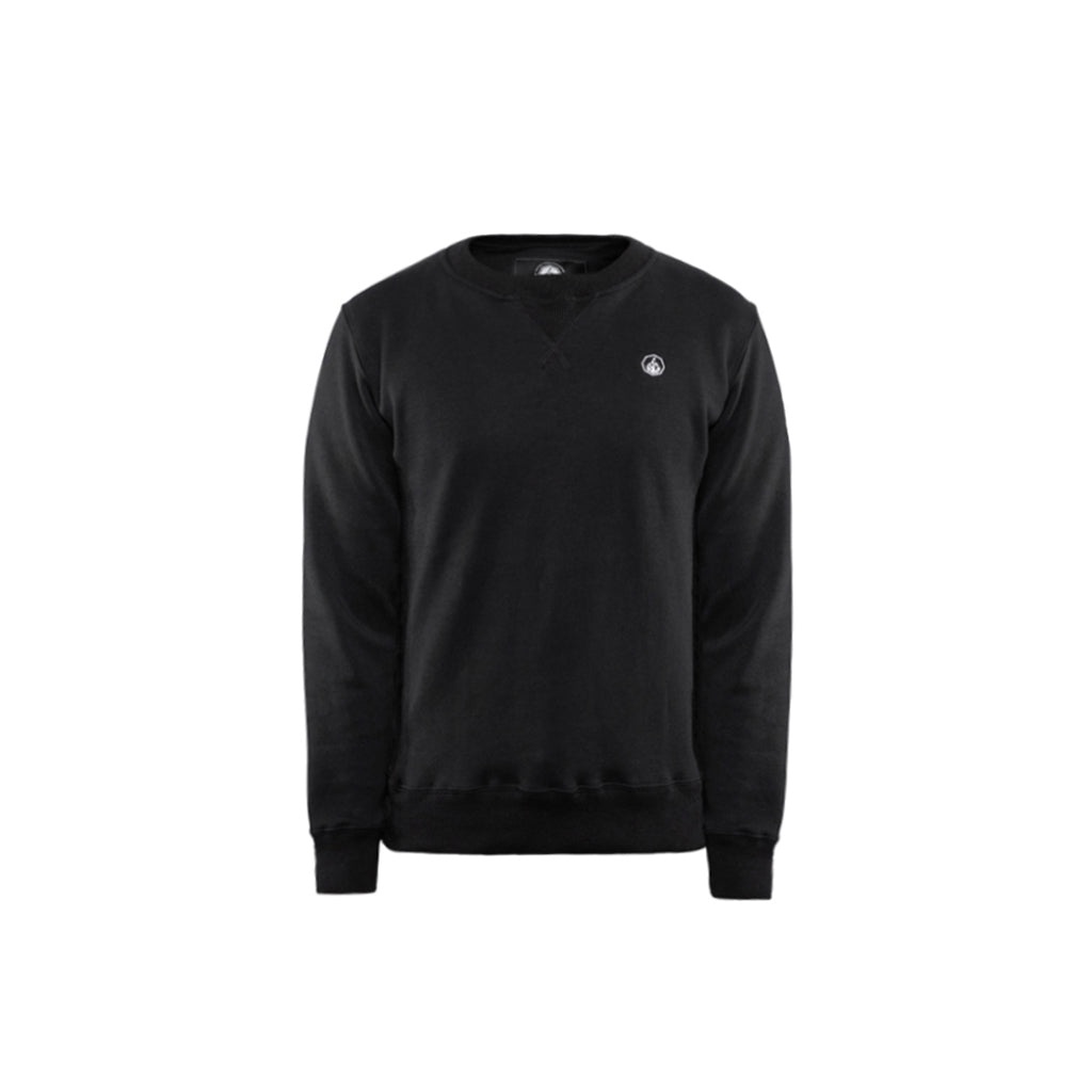 Prung Sweater Pria Crewneck Warna Hitam Blokinb