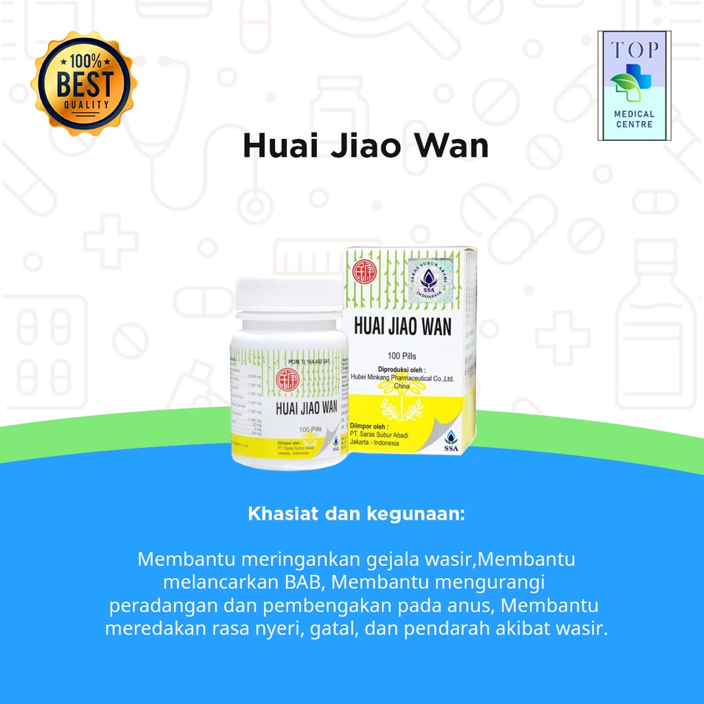 Huai Jiao Wan Obat Herbal Wasir dan Ambien