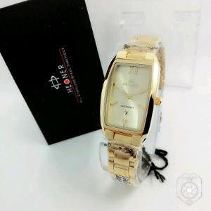Jam tangan wanita Hegner 1286 original stainless steel warna gold white by deyostore deyo store