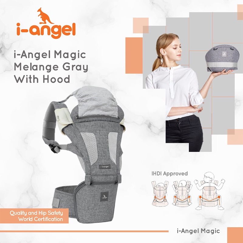 I-ANGEL Magic Melange Gray With Hood