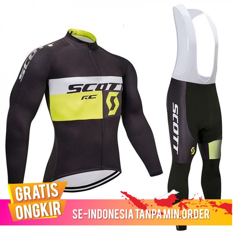 Baju Bersepeda 2020 Setelan Jersey Sepeda Lengan Panjang + Celana Quick Dry untuk Pria