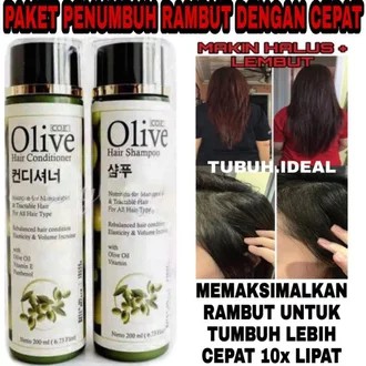 [COD] 2in1 Paket Pemanjang Rambut Shampo + Kondisioner Zaitun Ampuh dalam 5 Hari | SYB Olive BPOM