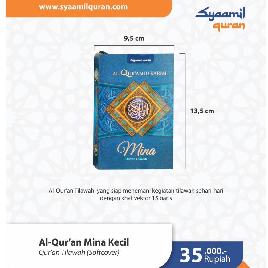 

Syaamil Quran - Mina Tilawah A6 Softcover