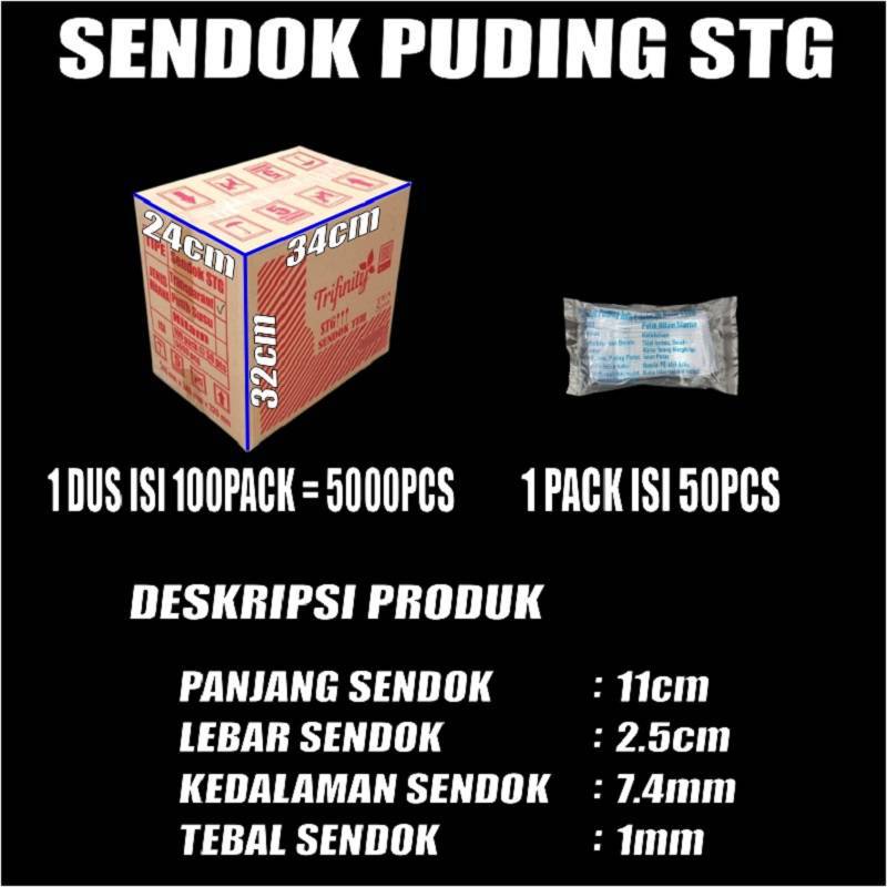 Sendok Teh Puding STG / Sendok Jelly Eskrim STB / Garpu mini / Sendok Bebek Plastik Per Pack Var