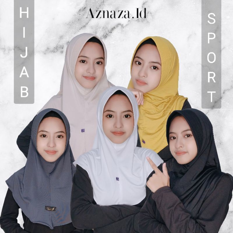AZNAZA HIJAB KERUDUNG SPORT OLAHRAGA PET ANTEM BERGO JERSEY
