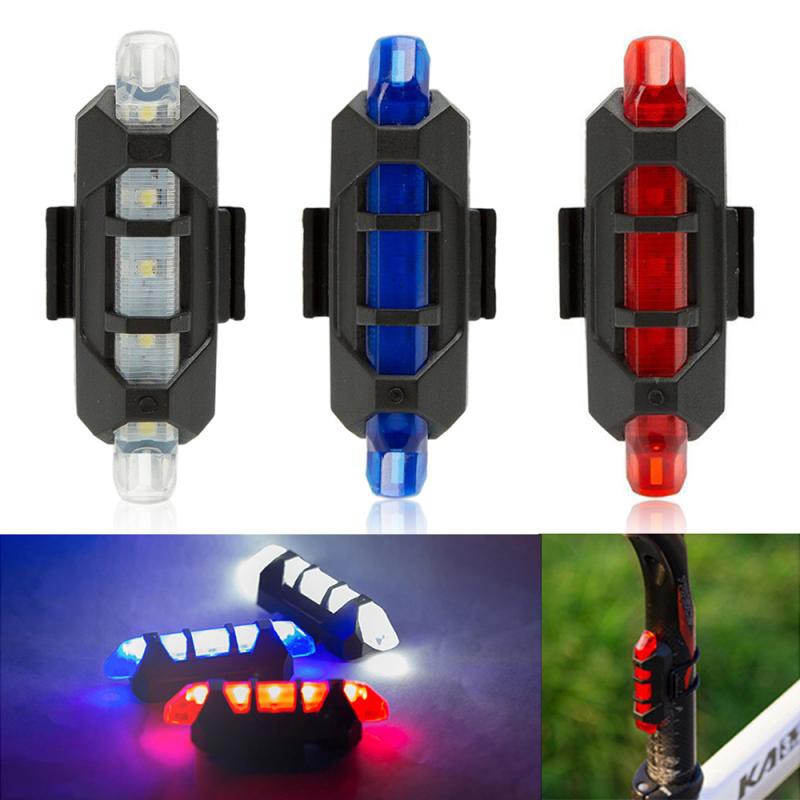 Lampu Belakang Sepeda LED 4mode USB Rechargeable Bicycle Light Rear Tail Safety Warning Cycling Super Terang Lampu Basikal Rumoilampu