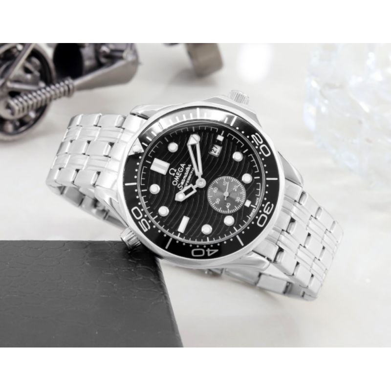 JAM TANGAN ANALOG PRIA OMEGA SEA MASTER OMG108 DETIK BAWAH AKTIF Limited Edition