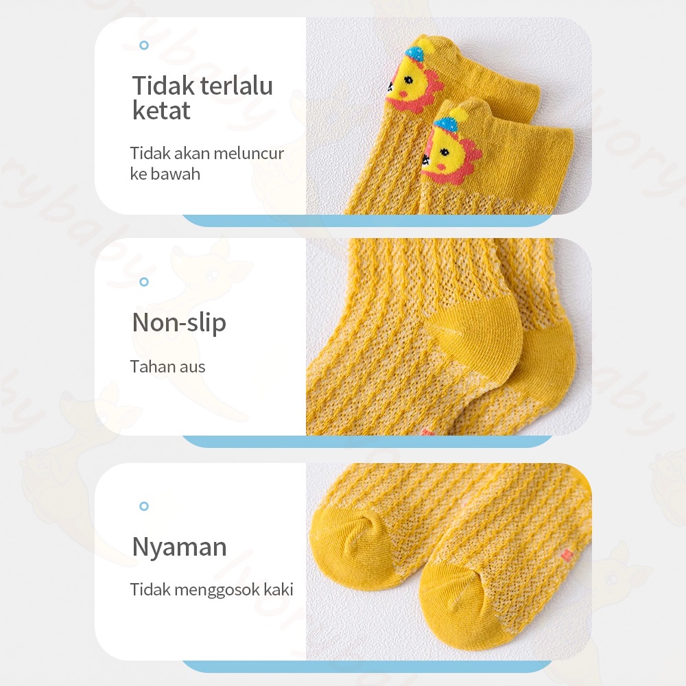 Ivorybaby Kaos kaki bayi perempuan selutut degan motif lucu kaus kaki bayi/baby socks