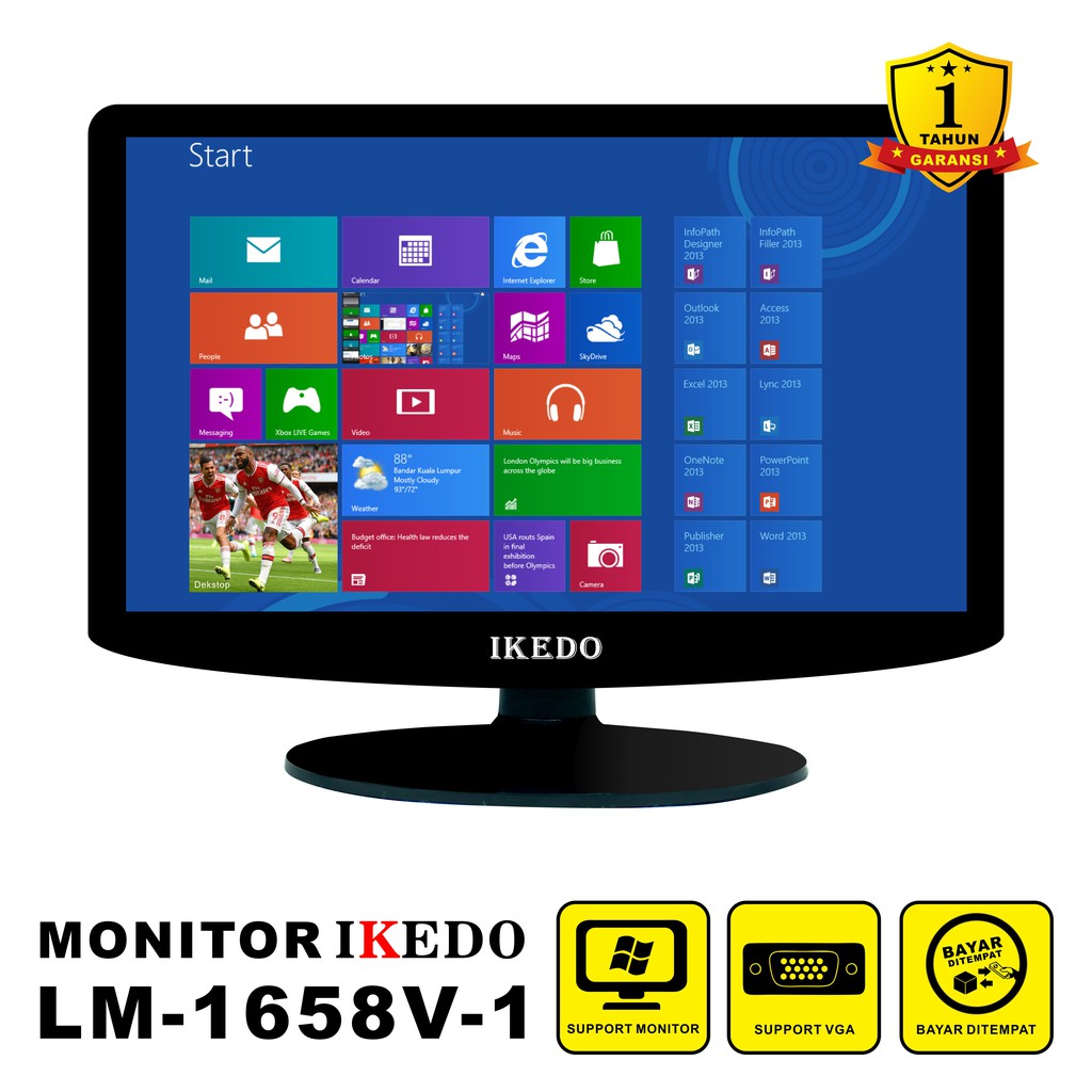 IKEDO Monitor LM-1658-V1 FULL HD DISPLAY MURAH TERBARU