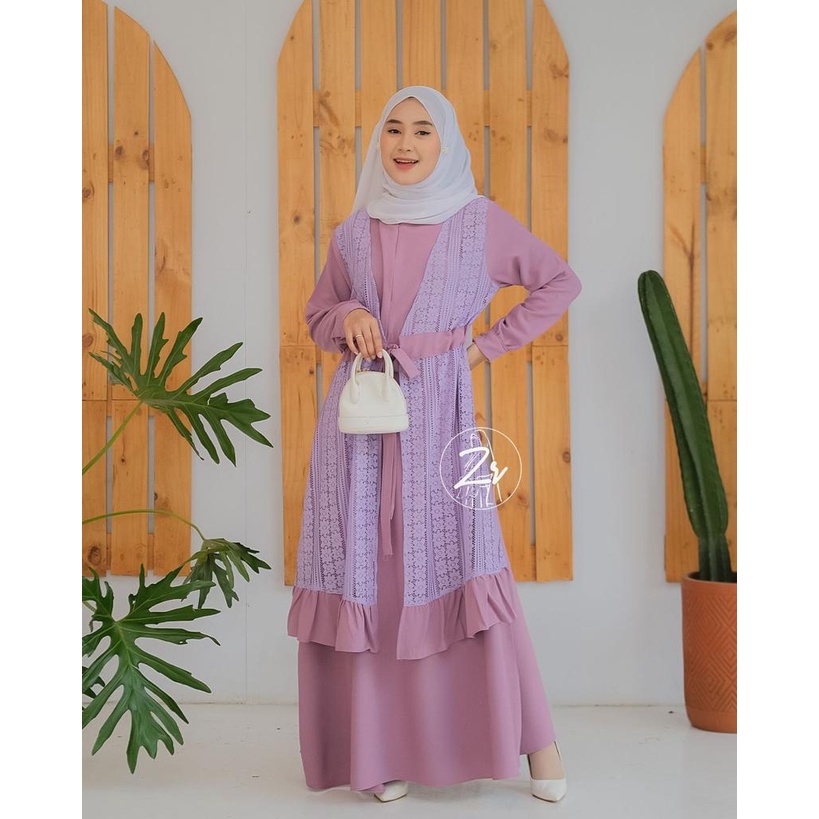 GAMIS ALEEMA ori ZR dress brokat terbaru ibu anak couple series pesta kondangan hajatan seragaman