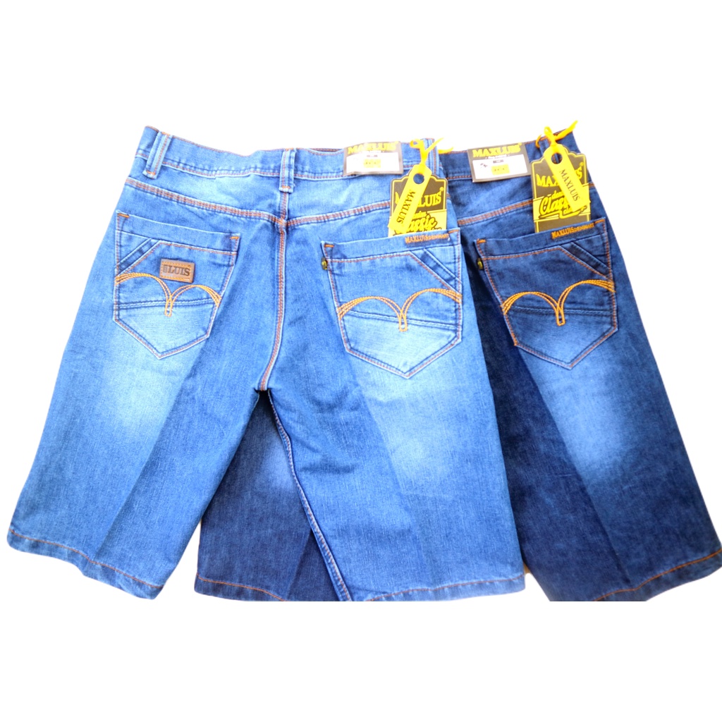 JCC - Maxluis-Celana Pendek Jeans /Celana Jeans/Celana Pendek Dibawah Lutut Levis Jeans Standar  Kua