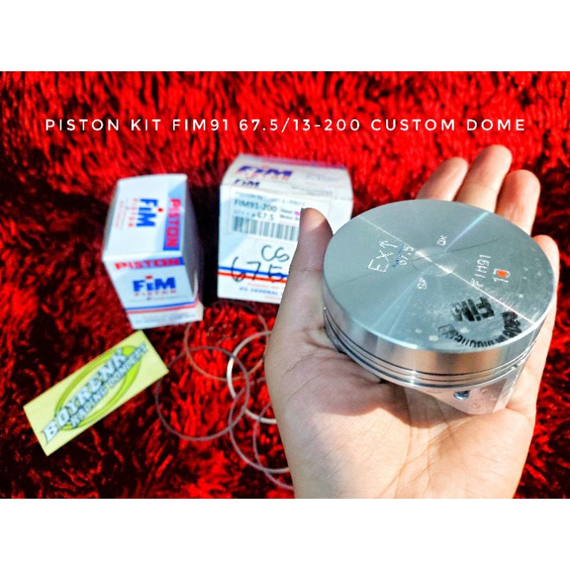 PISTON KIT FIM91 DIAMETER 67.5 PIN 13 CUSTOM DOME - BOYRENK RACING CONCEPT