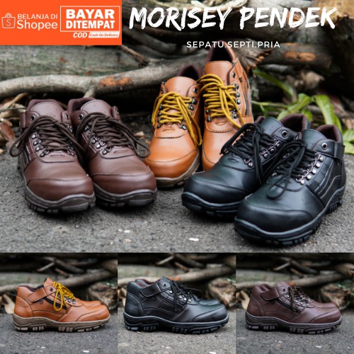 Special PROMO 4.4 - Sepatu Safety Ujung Besi Sepatu Boots Casual Proyek Kerja Lapangan morisey loww