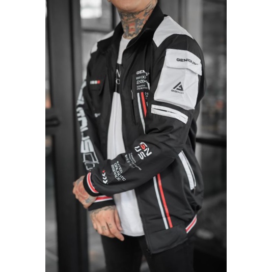 Bomber Jaket Space Putih / Jaket Bomber space Hitam