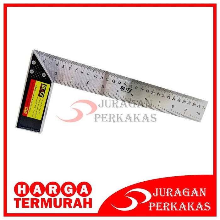 

BLITZ SIKU METER TUKANG 12 INCH - PENGGARIS BESI SUDUT PASEKON 30 CM