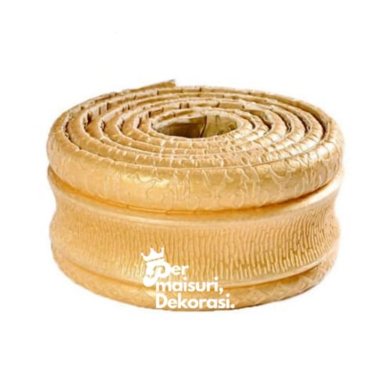 [COD] List Wallpaper Dinding Stiker Border Wallfoam 3D Sticker Dekorasi Kamar Rumah Murah [Seri T]-GOLD