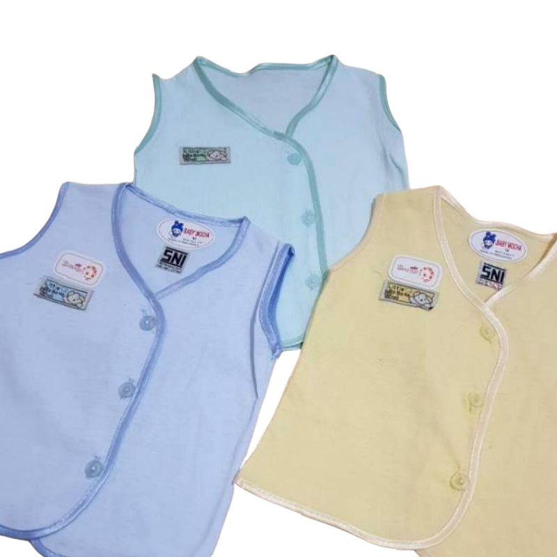 (3pcs)Baju Bayi Kensi Baby Mocha SNI/Little Boboho /Baju Bayi buntung Lembut-1