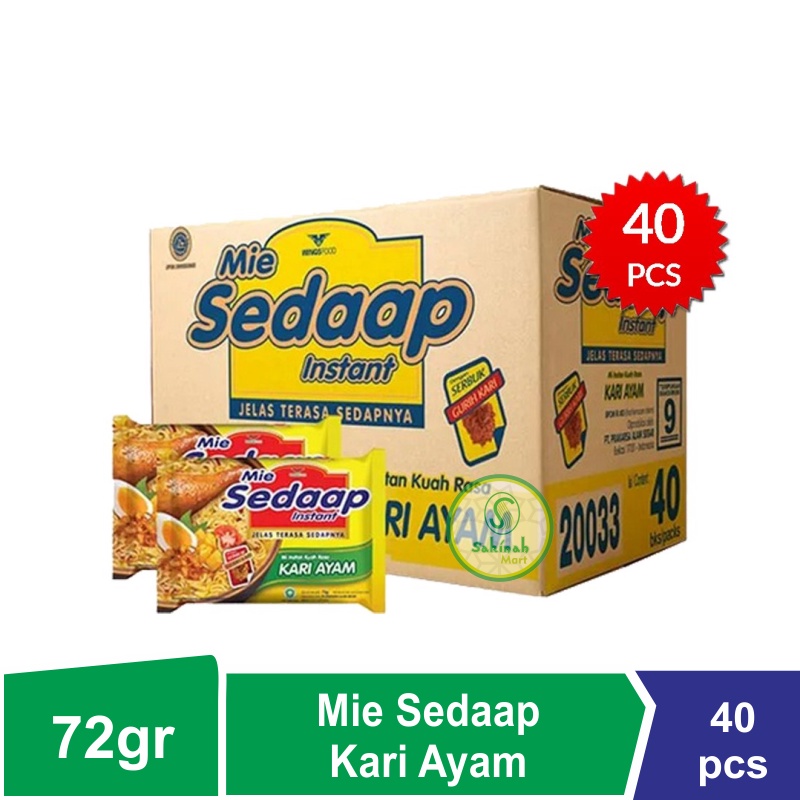 Mie Sedaap Kuah Rasa Kari Ayam 72gr (40 pcs)