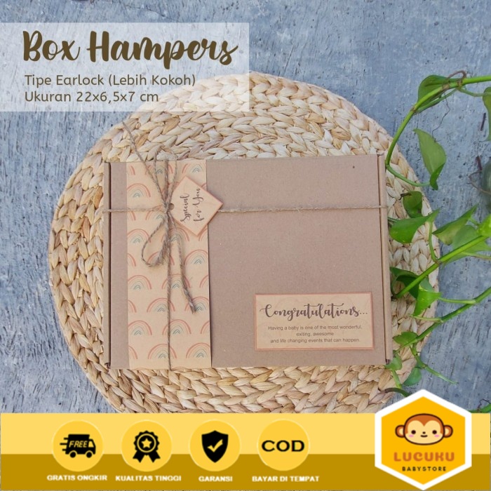 

[ BISA COD ] Hampers Bungkus Packing Kado Kertas Kado, Pita, Kartu Ucapan, dan Bubl - Box Hampers