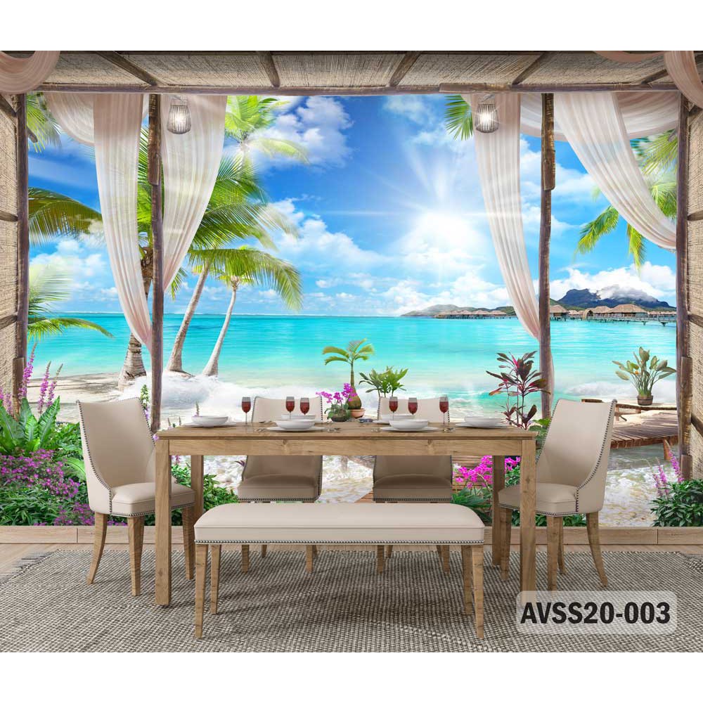 Wallpaper 3d Pantai Wallpaper Custom Pemandangan Alam Wallpaper 3d Murah Shopee Indonesia