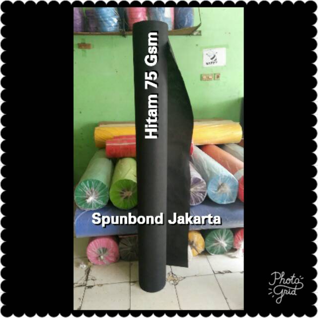 Kain Meteran spunbond Hitam gsm Spunbond / kain Furing