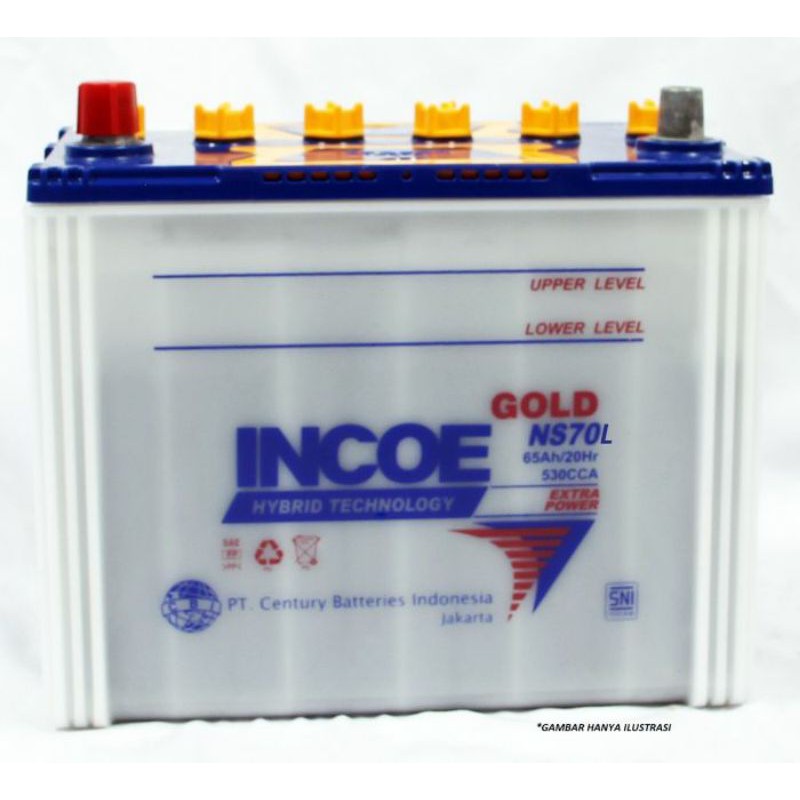 INCOE Gold NS70L / 65D26L (65 Ah) INGO-NS70L Kia Sedona, Hyundai Sonata, dan sejenis