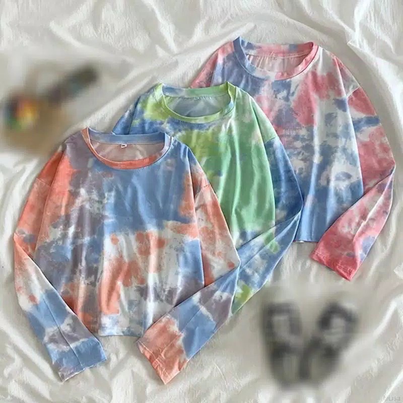 CROP TEE TIE DYE DEFINTRI / ATASAN CROPTEE MOTIF TIE DYE / SWEATER TIE DYE / CROP TOP TIE DYE MURAH