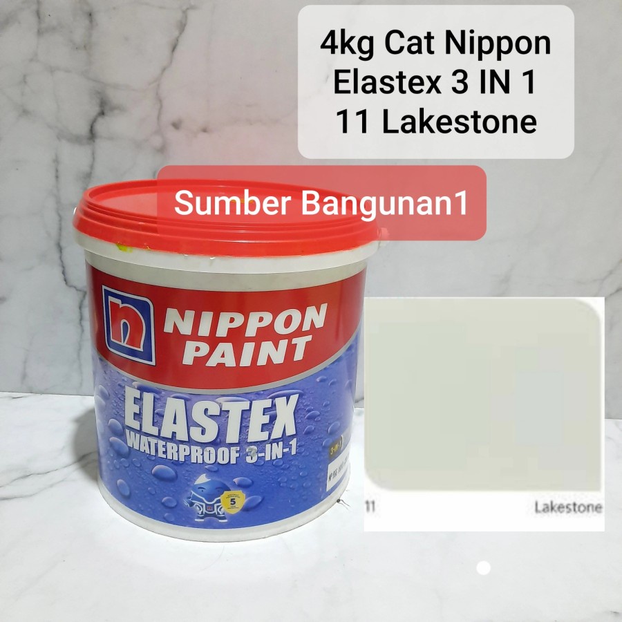 Jual Cat Tembok Nippon Elastex Lakestone Abu Muda Dinding Luar Dalam