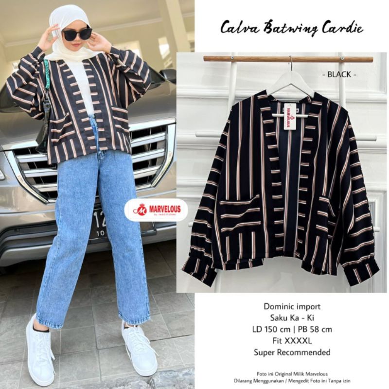 CALVA BATWING CARDIE BY MARVELOUS (CARDIGAN MUSLIMAH) Outer wanita modern rekomended